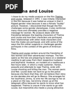 Download Thelma and Louise Gender Representation Analysis by Mummy Media SN13557420 doc pdf