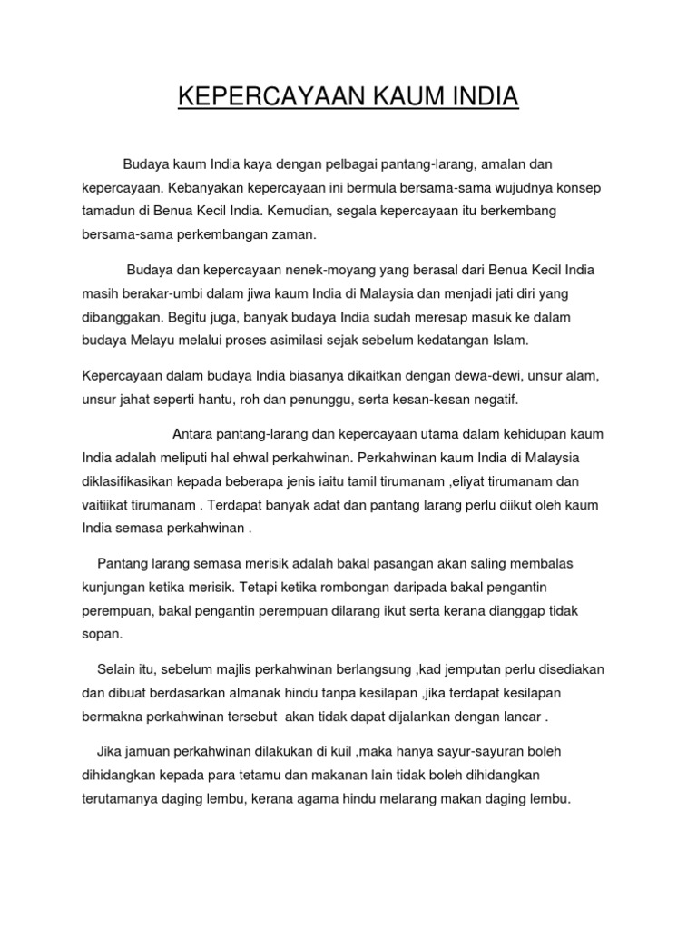 Kepercayaan Kaum Pdf
