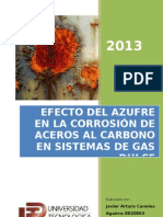 Efecto Del Asufre en La Corrosion de Aceros Al Carbono en Sistemas de Gas Natural