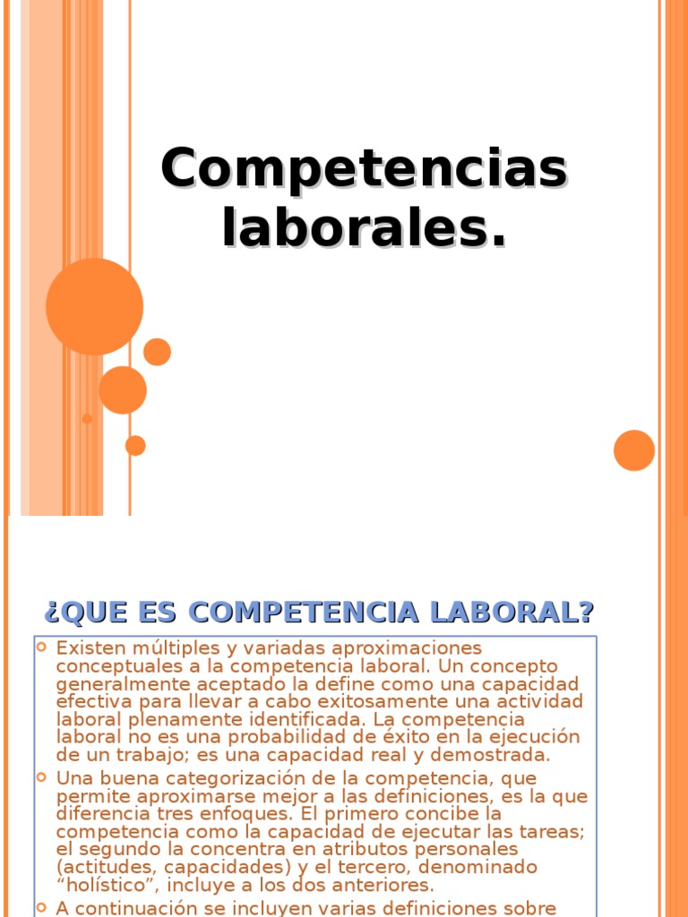 Definición y Tipos de Competencias Laborales | PDF | Gestión de ...