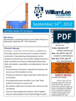 2nd Newsletter 9-14-2012