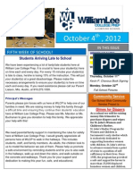 5th Newsletter 10-4-2012