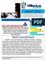 21st Newsletter 4-2-2013