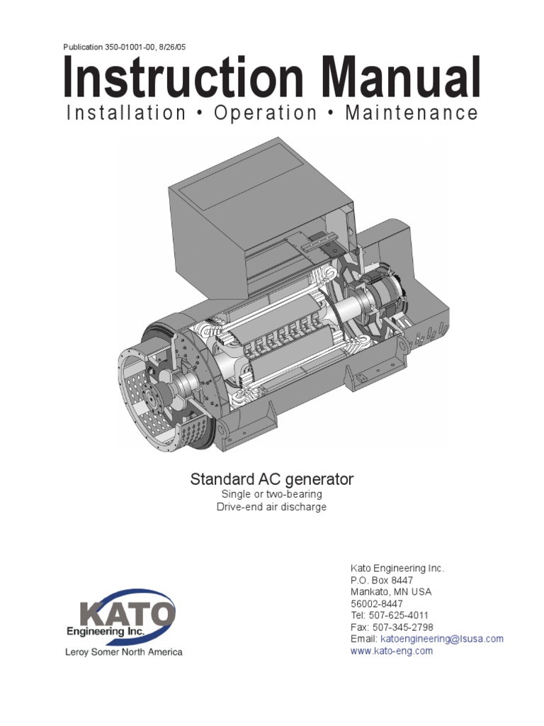 Kato Generator Instruction Manual PDF
