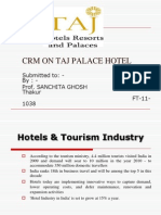 CRM On Taj Palace Hotel: Submitted To: - Completed By: - Prof. Sanchita Ghosh Sudip Thakur FT-11-1038