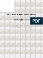 Aesthetics and Universality in Perspective Revised