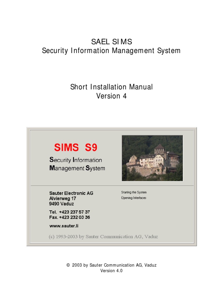 SIMS Install V4 | PDF