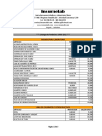 Lista de Precio Insuma Lab Clinco