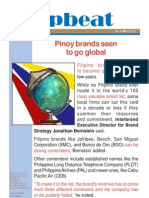 Upbeat No. - 04 - Pinoy Brands Seen To Go Global