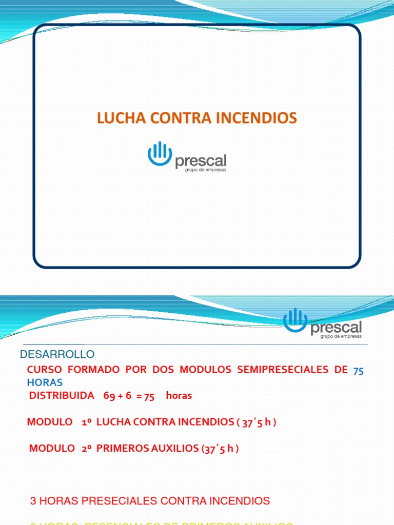 Curso de Lucha Contra Incendios y Primeros Auxilios | PDF | Combustión ...