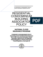 Residential Condominium Building Association Policy: National Flood Insurance Program