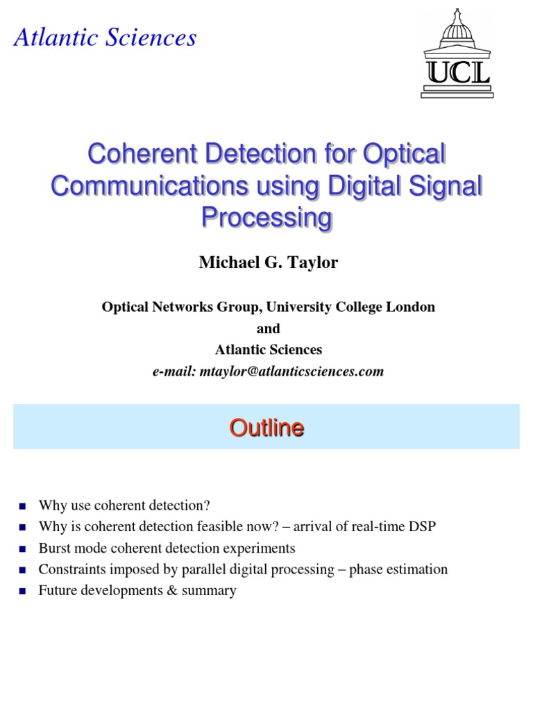 Digital Signal Processing Enables Coherent Optical Communications