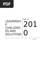  Leadership Challenges and Solutions 