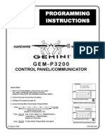 Napco Gem-P3200 Programing Instructions
