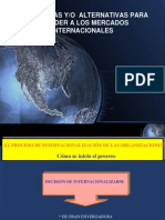 Estrategias y Alternativas Para Acceder a Los Mercados Internacionales