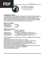 Canyon Views: Standardized Testing