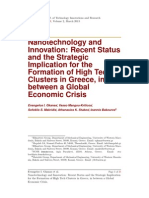 Nanotechnology and Innovation: Recent Status and The Strategic Implication For The Formation of High Tech Clusters in Greece, in Between A Global Economic Crisis