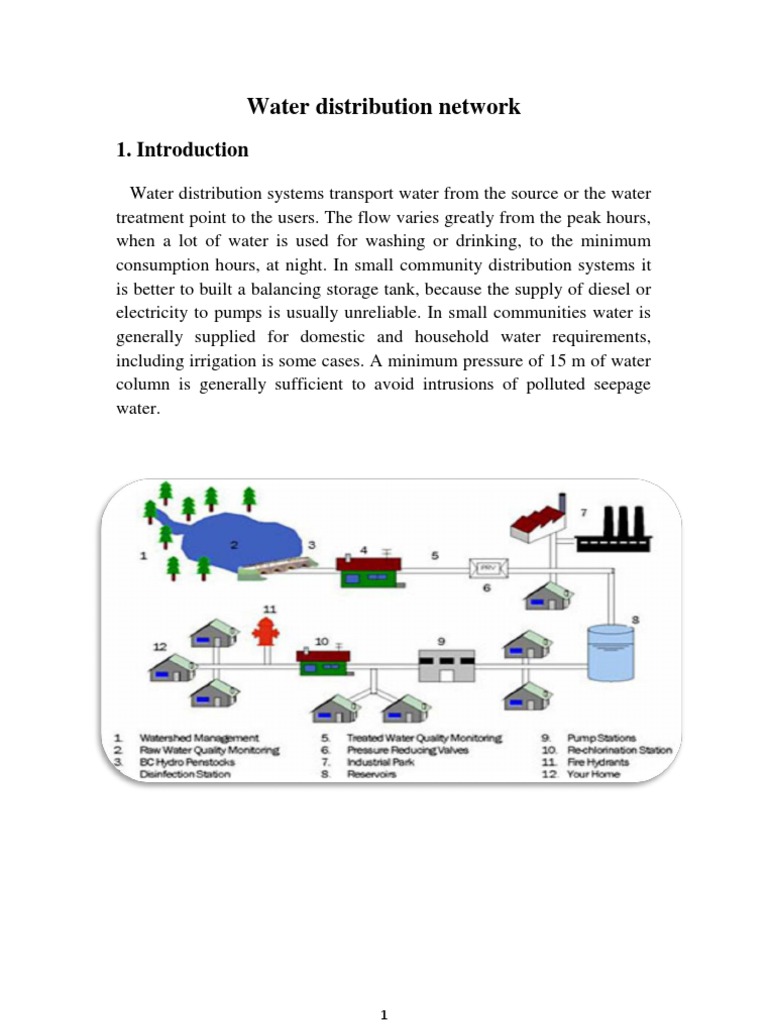 Water Distribution Network Overview | PDF