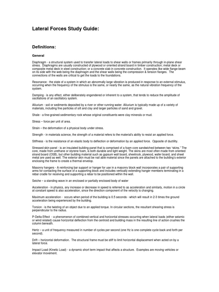 Lateral Forces Structural Guide | PDF | Beam (Structure) | Framing ...