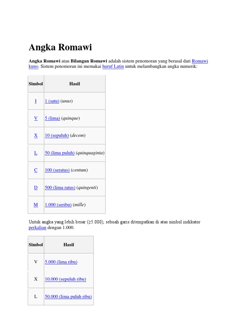 Angka Romawi
