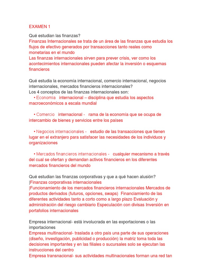 Finanzas Internacionales y Corporativas | PDF | Tipo de cambio | Inventario