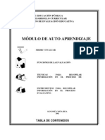 MODULO DE AUTO APRENDIZAJE EVALUACIÓN