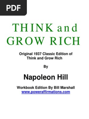 1 Think and Grow Rich Chapter 01 Workbook