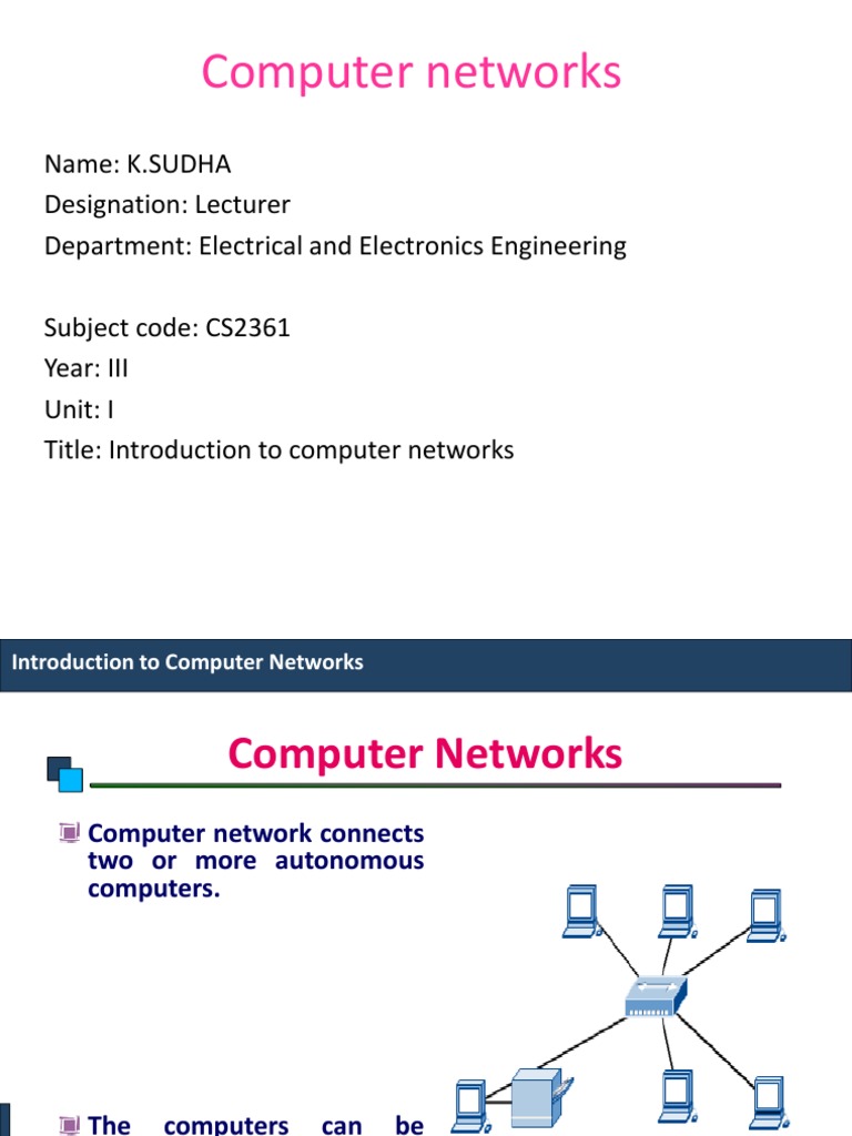 Cn Unit 1 Pdf Network Topology Computer Network
