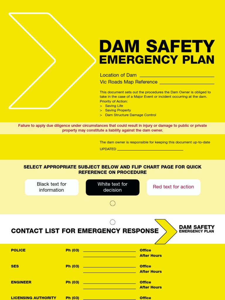 Dam Safety Emergency Plan PDF Dam Emergency Management