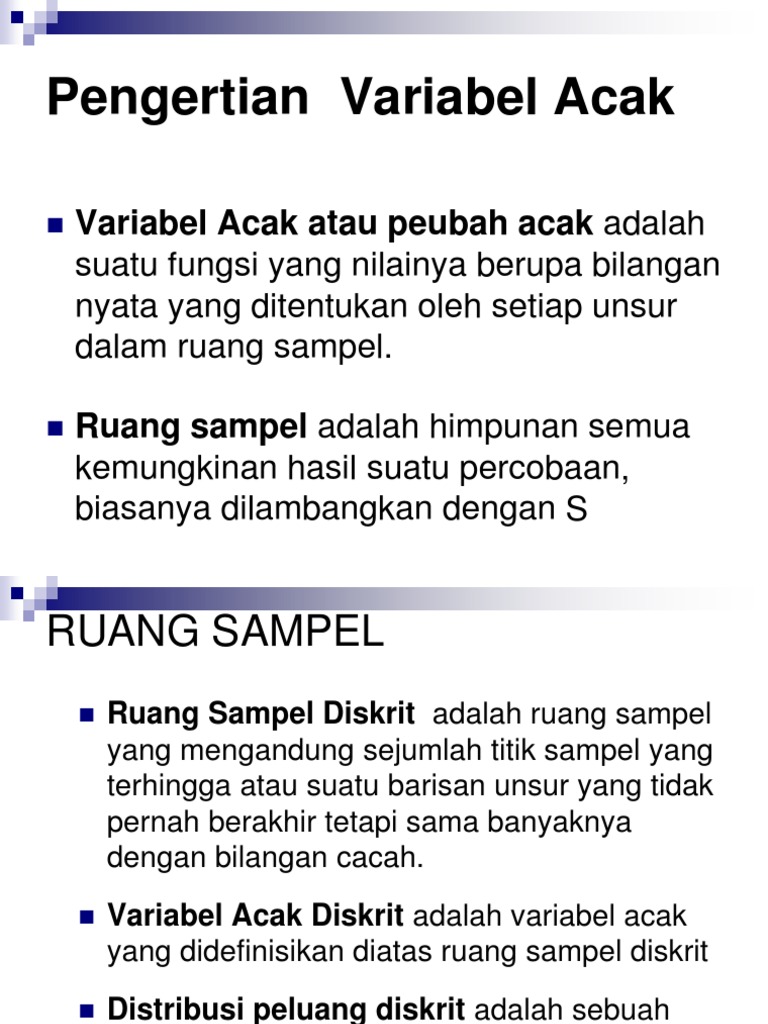 Distribusi Variabel Acak | PDF