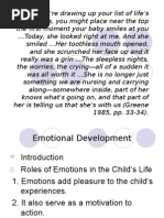 Emotional Development