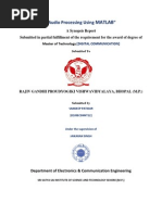 Audio Processing Using Matlab