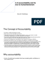 The relevance of accountability concepts to humanitarianism