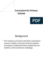 Standard Curriculum for Primary Schools Focuses on Holistic Development