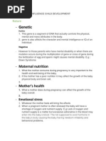 Factors That Influence Child Development