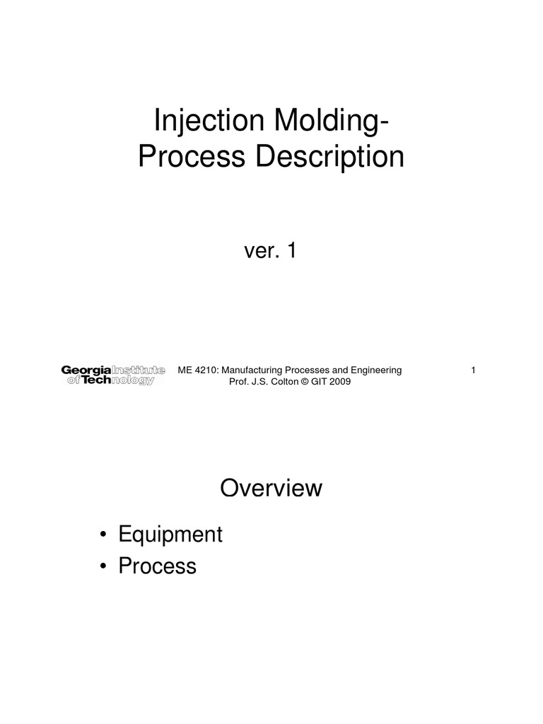 Injection Molding | PDF