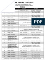 Schedule 1yr Aits Iit-jee 2013