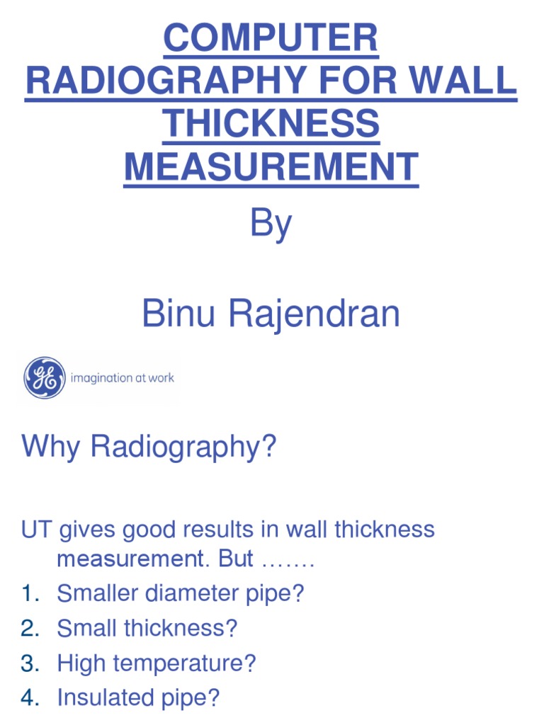 Computer Radiography for Thickness Measurement | PDF | Medical Imaging ...