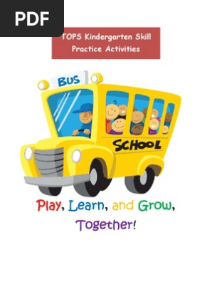 Kindergarten Skill Practice Activity Guide