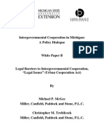 Intergovernmental Cooperation in Michigan - Policy Dialog