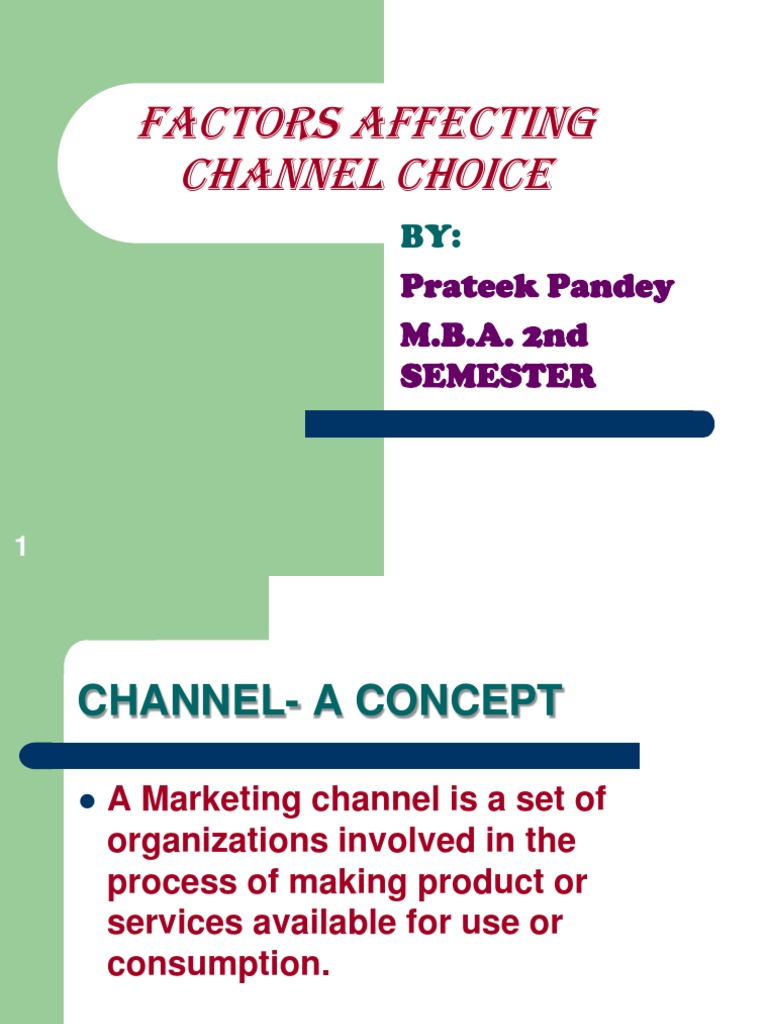 Factors Affecting Channel Choice - Pps | PDF | Dell | Supply Chain