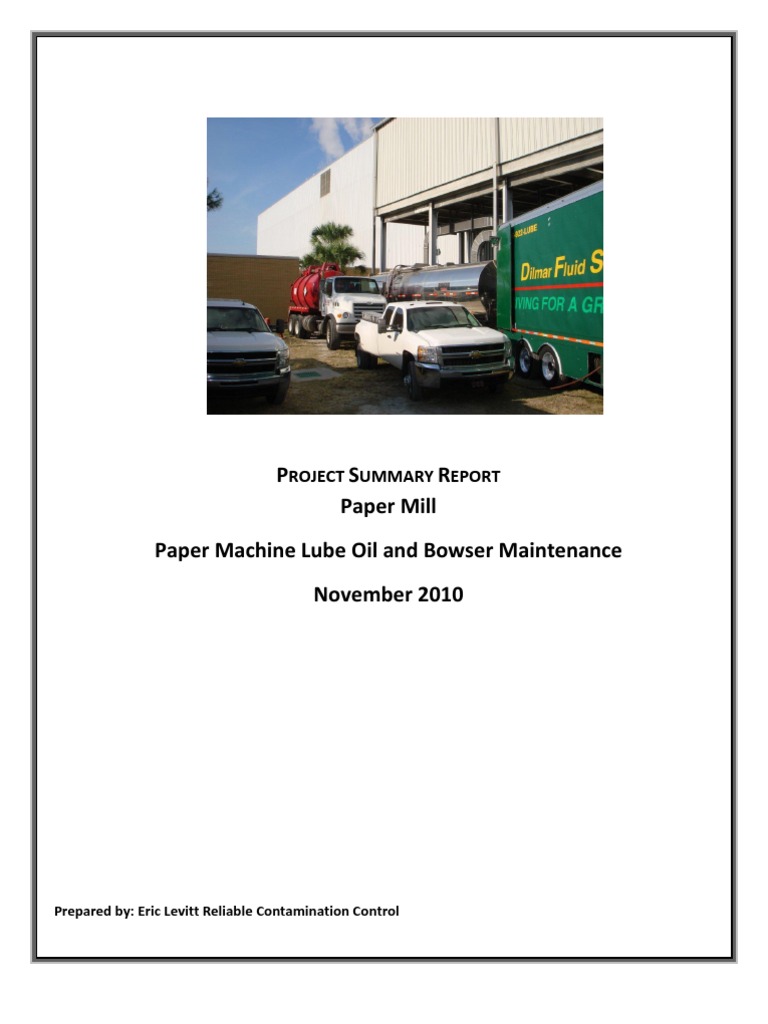 Paper Mill Annual Shutdown Report 2010 | PDF