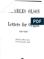 Charles Olson Letters For Origin 1950-1956 1988