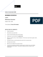 Business Statistics L2 Past Paper Series 4 2009