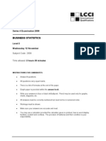 Business Statistics L2 Past Paper Series 4 2008