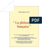 Bergson - La philosophie française