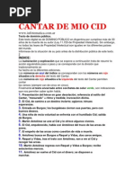Cantar Del Mio Cid