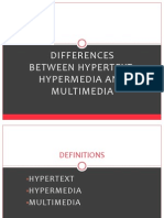Differences Between Hypertext, Hypermedia and Multimedia