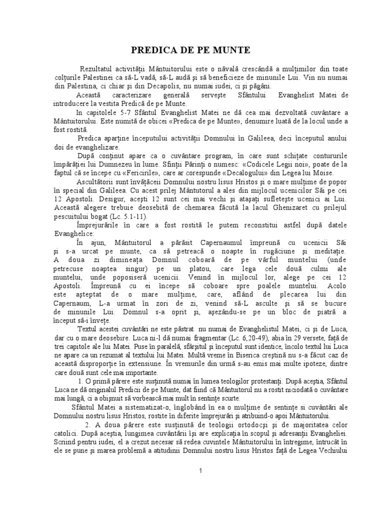 Predica de Pe Munte | PDF