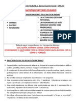 Pautas para La Redacción de Noticias en Radio